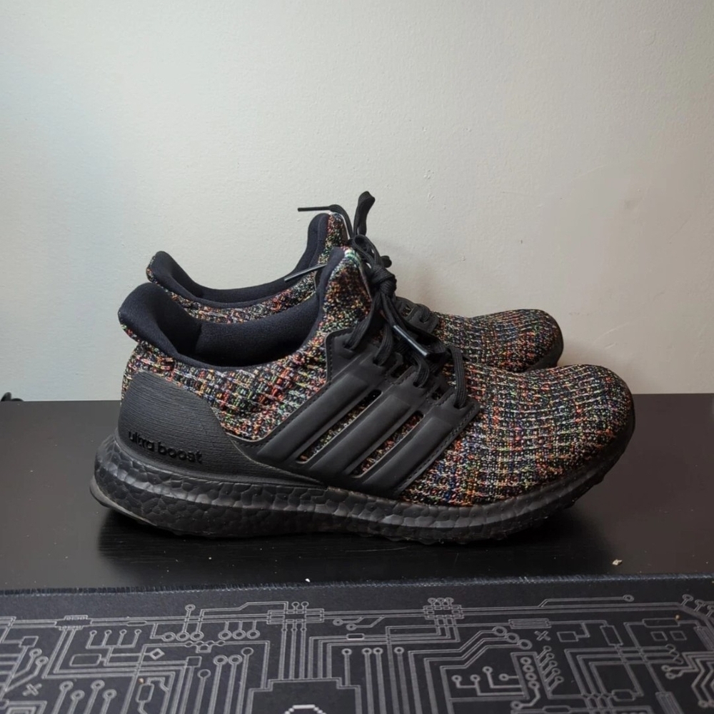 Adidas Ultra Boost 3.0 Black Multi-Color G54001 Mens Size 7 Shoes
